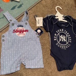 Baby onesie and overalls